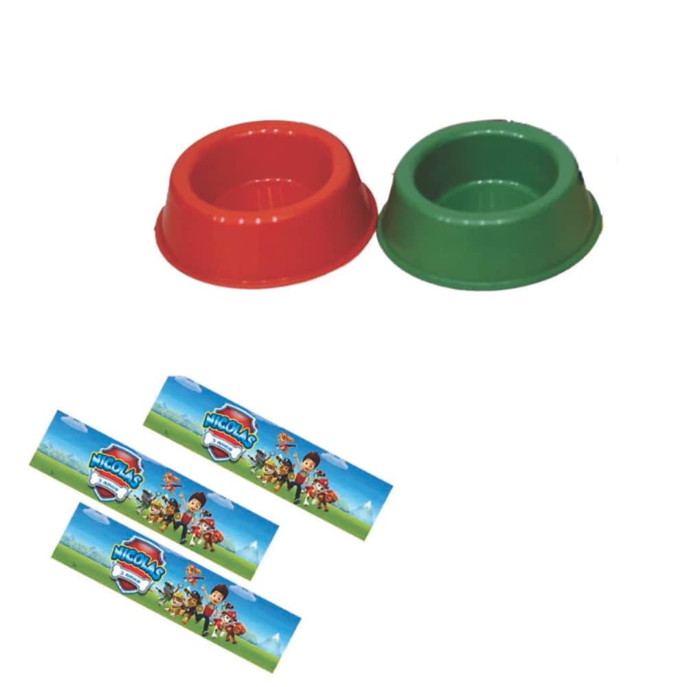 Comedouro 140ml com Adesivo Personalizado