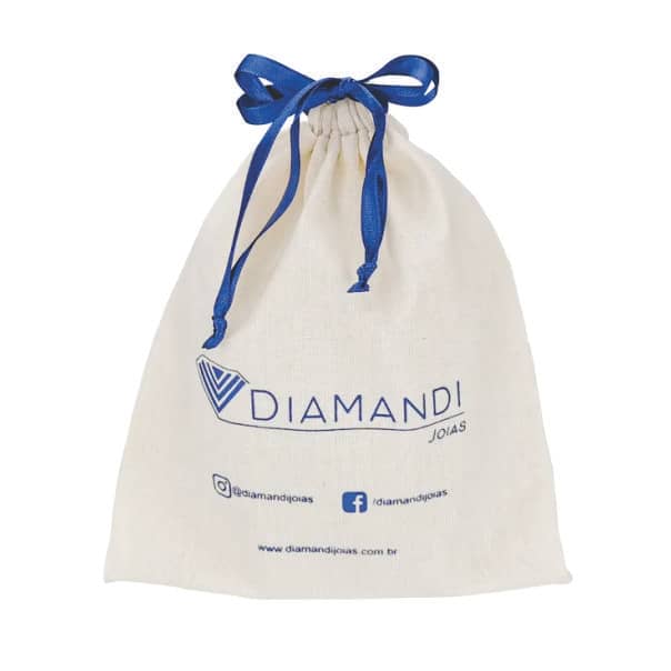 50 Saquinhos de Algodão Cru Personalizados