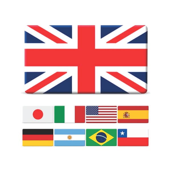 Adesivo Resinado de Países Personalizado