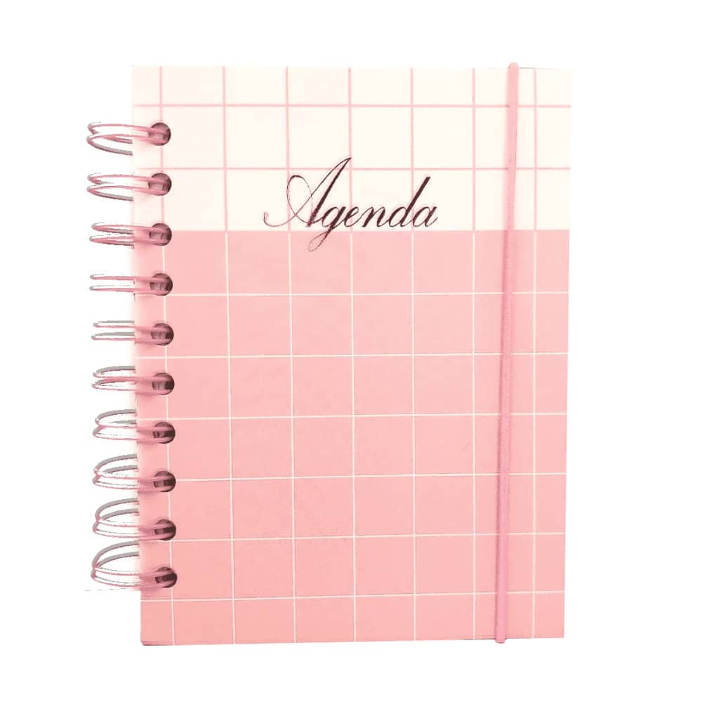 Agenda rosa personalizada