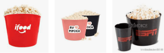 Balde de Pipoca Grande para Brindes Personalizados