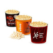 Balde de pipoca personalizado cinema