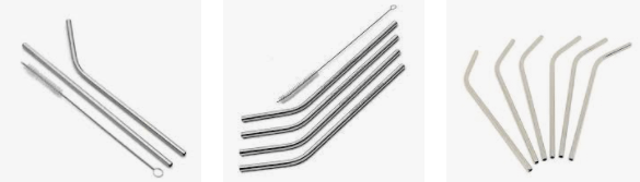 Canudo de metal grosso personalizado