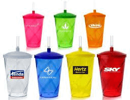 Copo Plastico com Tampa e Canudo Personalizado