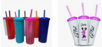 Copos Long Drink com Canudo Personalizados