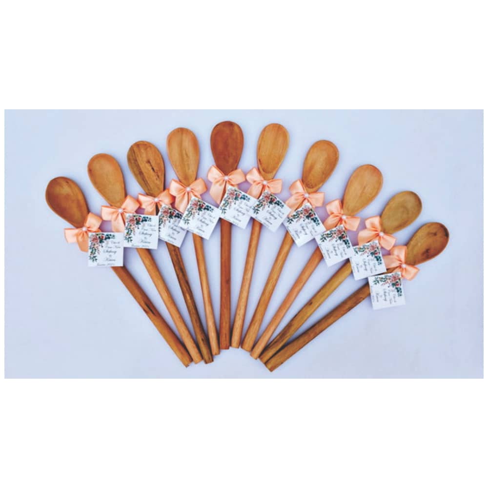 Lembrancinha Chá Drive Colher de Pau Personalizada