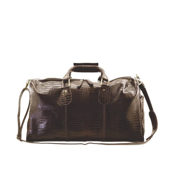 Mala de Bordo Couro Legitimo Café