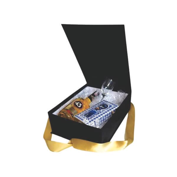 Mini Cesta com Licor Artesanal Personalizado