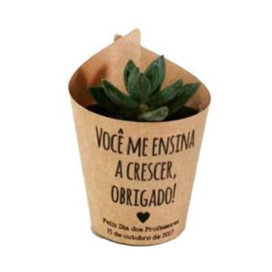 Mini Suculenta com Rótulo Personalizado