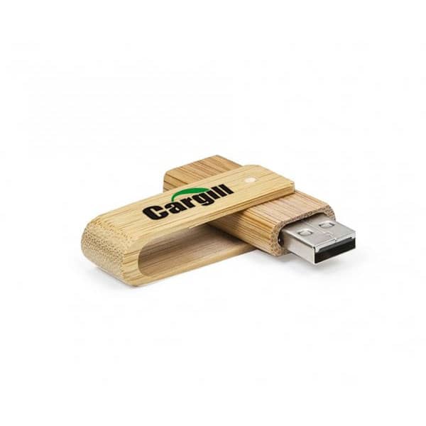 Pen Drive Bambu Giratório