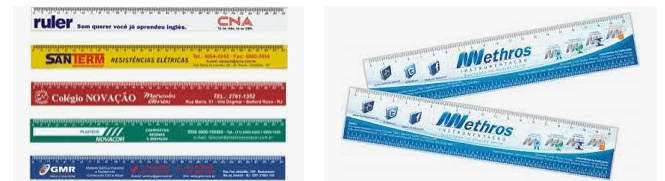 Régua personalizada Brinde
