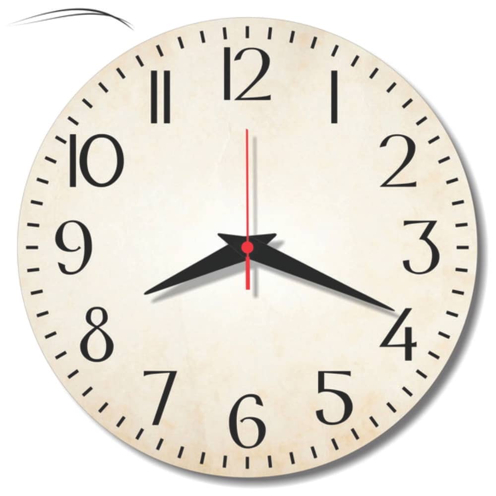 Relógio Parede Vintage Retrô Papiro Envelhecido Rústico