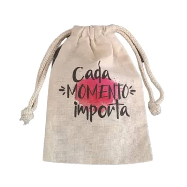 Saquinho de algodão cru Personalizado P